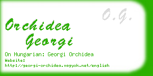 orchidea georgi business card